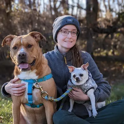 erin with two dogs